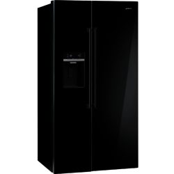 Smeg SBS63NED American Style Side by Side Frost Free Fridge Freezer in Black